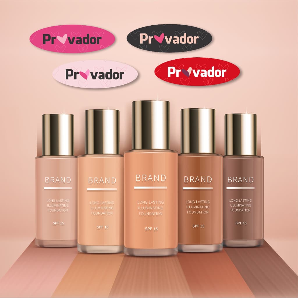 Kit 2 cartelas Adesivos Provador para Produtos Cosméticos, Lojas, Frascos, Bisnagas