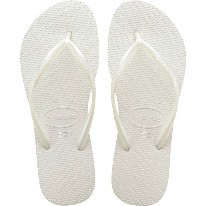 Chinelo Havaianas Slim Tiras Finas Sandália Branco - Original