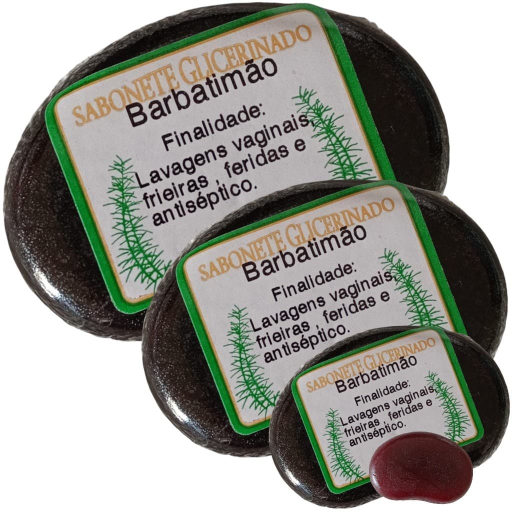 sabonete glicerinado de barbatimão 3 unidades