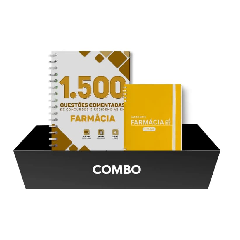 1.500 Questões Comentadas de Concursos e Residências em Farmácia + Sanar Note Farmácia 3ª Edição
