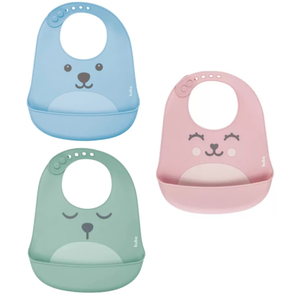 Babador De Silicone Gumy Com Pega Migalhas Buba