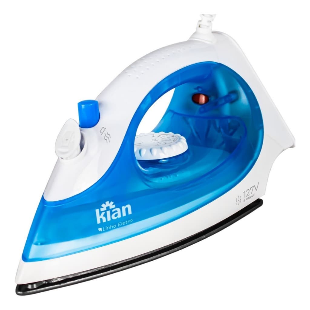 Ferro A Vapor 127v Ou 220v 1300w antiaderrente azul