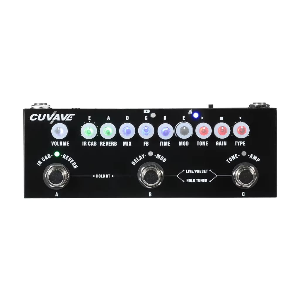 Cuvave cubo bebê guitarra elétrica pedal efeito combinado guitarra pedal gravação interface de áudio função para guitarr