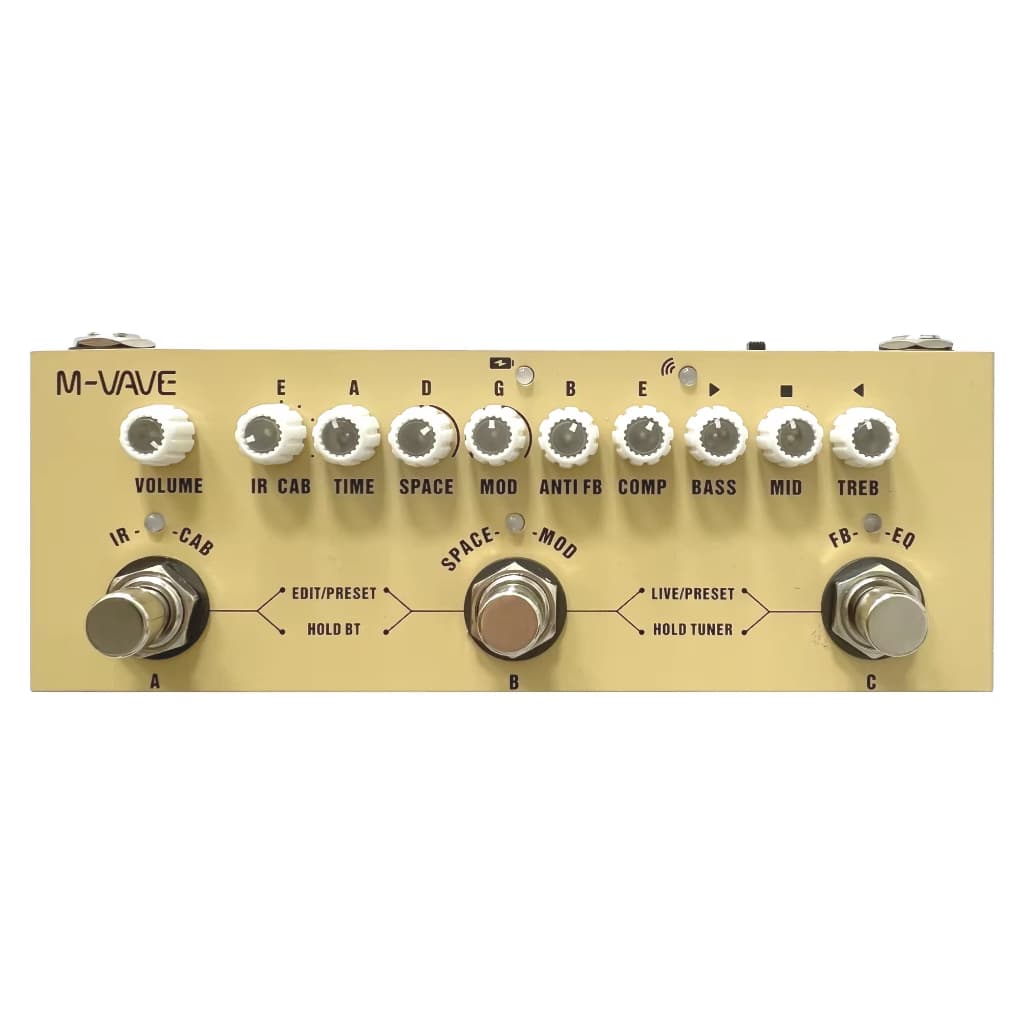 M-vave Cube Recarregável Multi Efeitos Pedal para Violão Elétrico, Gravação de Baixo, Função de Interface Áudio, Baby AC