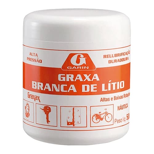 GRAXA BRANCA A BASE DE LÍTIO NÁUTICA RESISTENTE 80g GARIN