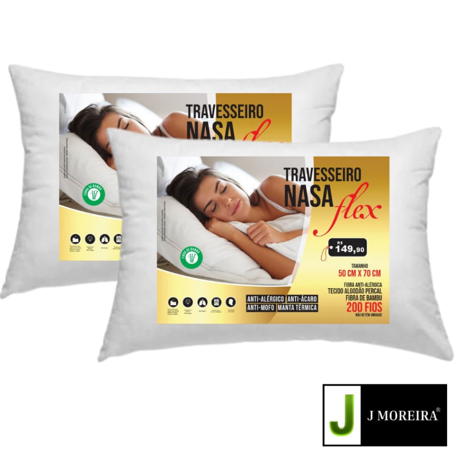 Travesseiro Branco Percal Alto Cheio Suporte Firme Premium Fabricante
