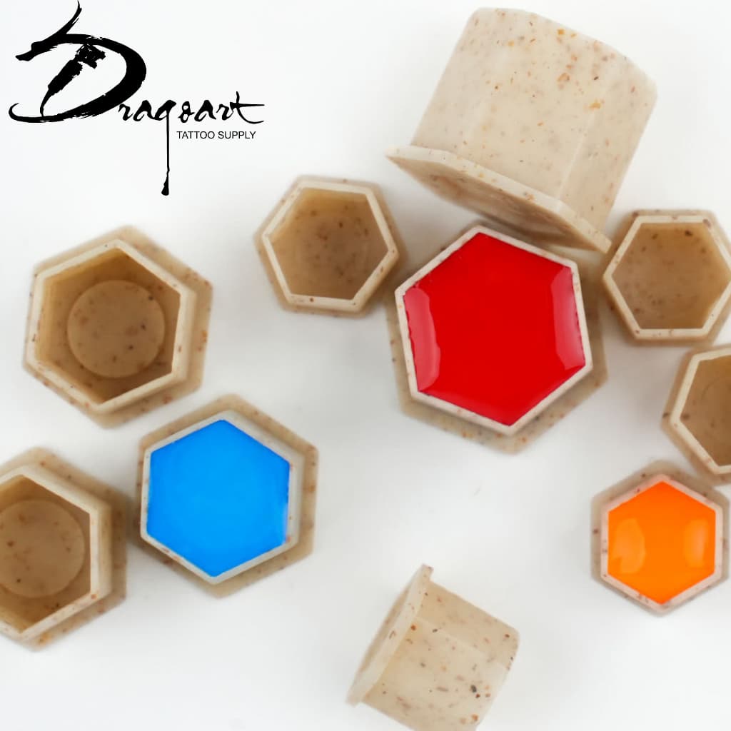 Batoques Biodegradável C/ 200 Uni Dragoart Tattoo Tamanhos S M L