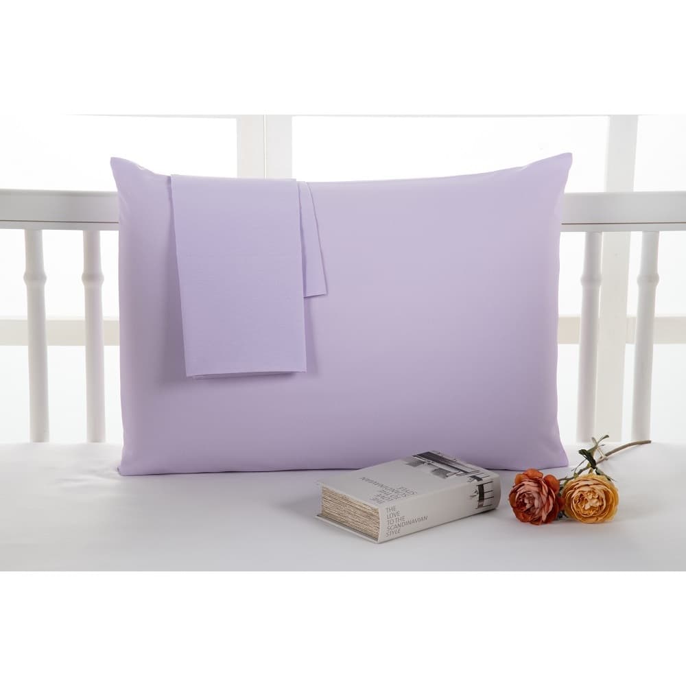 Kit 2 Capas Travesseiro Lilás -70cm x 50cm 180 Fios Fronha para Travesseiros - Par de Fronhas