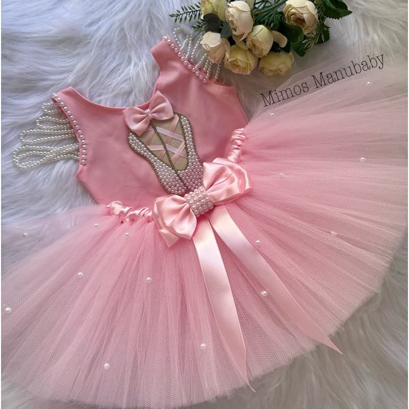 Fantasia Bailarina infantil Vestido Ballet Rosa
