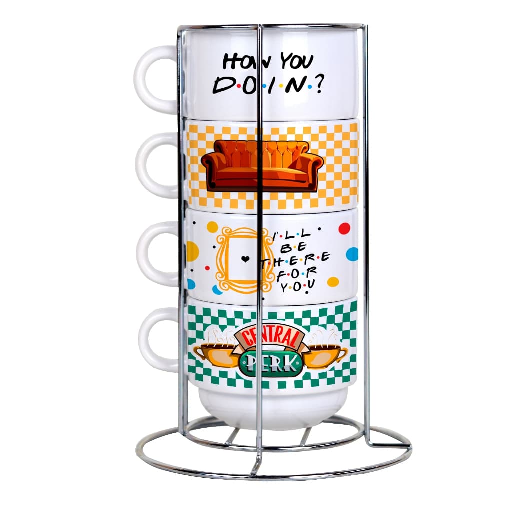 Xícaras Personalizadas Série Friends  - Torre de Xícaras de Porcelana