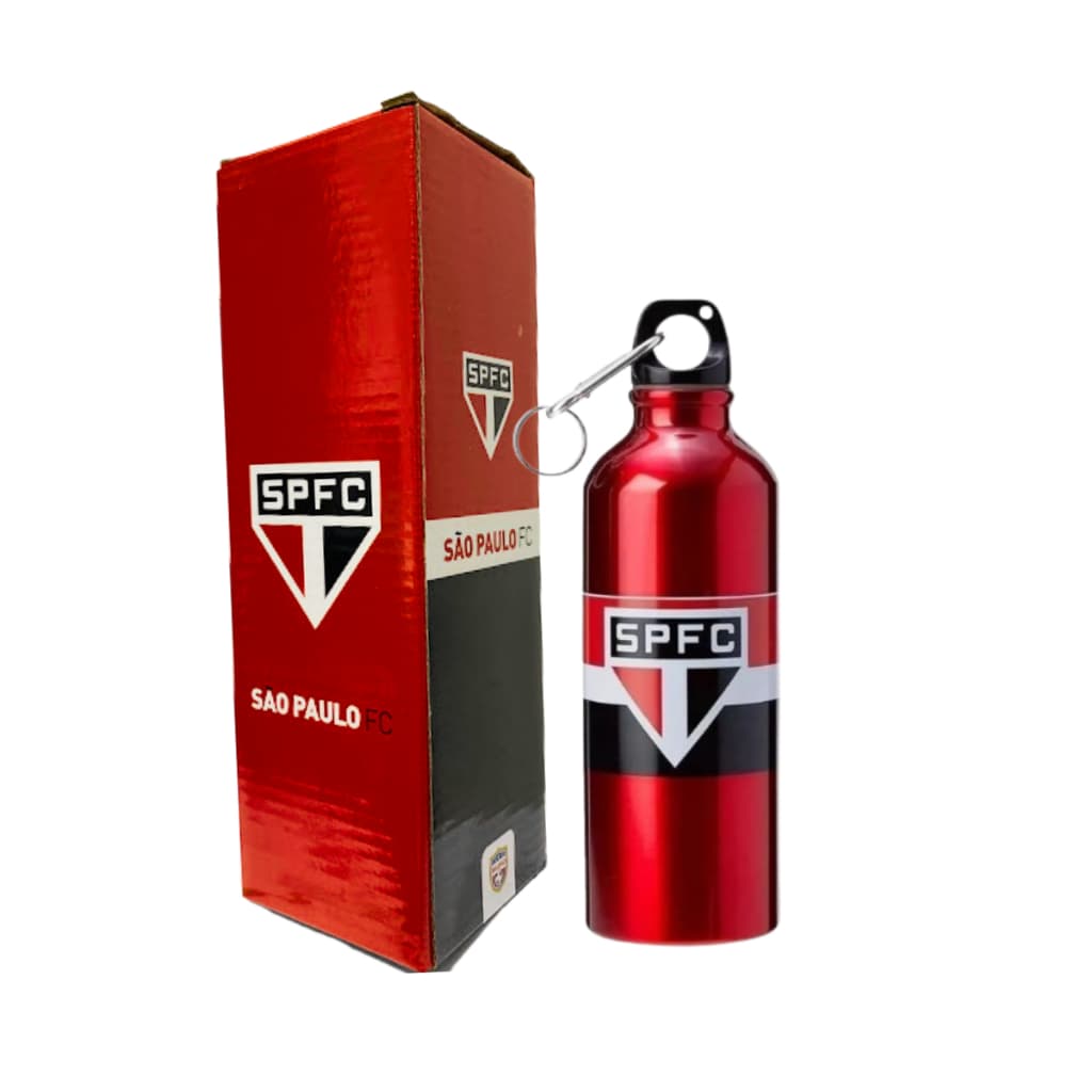 Garrafa De Alumínio Com Prendedor 500ml São Paulo Spfc