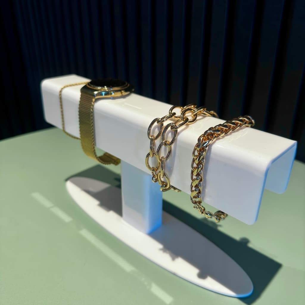Expositor de Pulseiras e Braceletes Suporte para Relógios e Tornozeleiras Organizadores em Acrílico