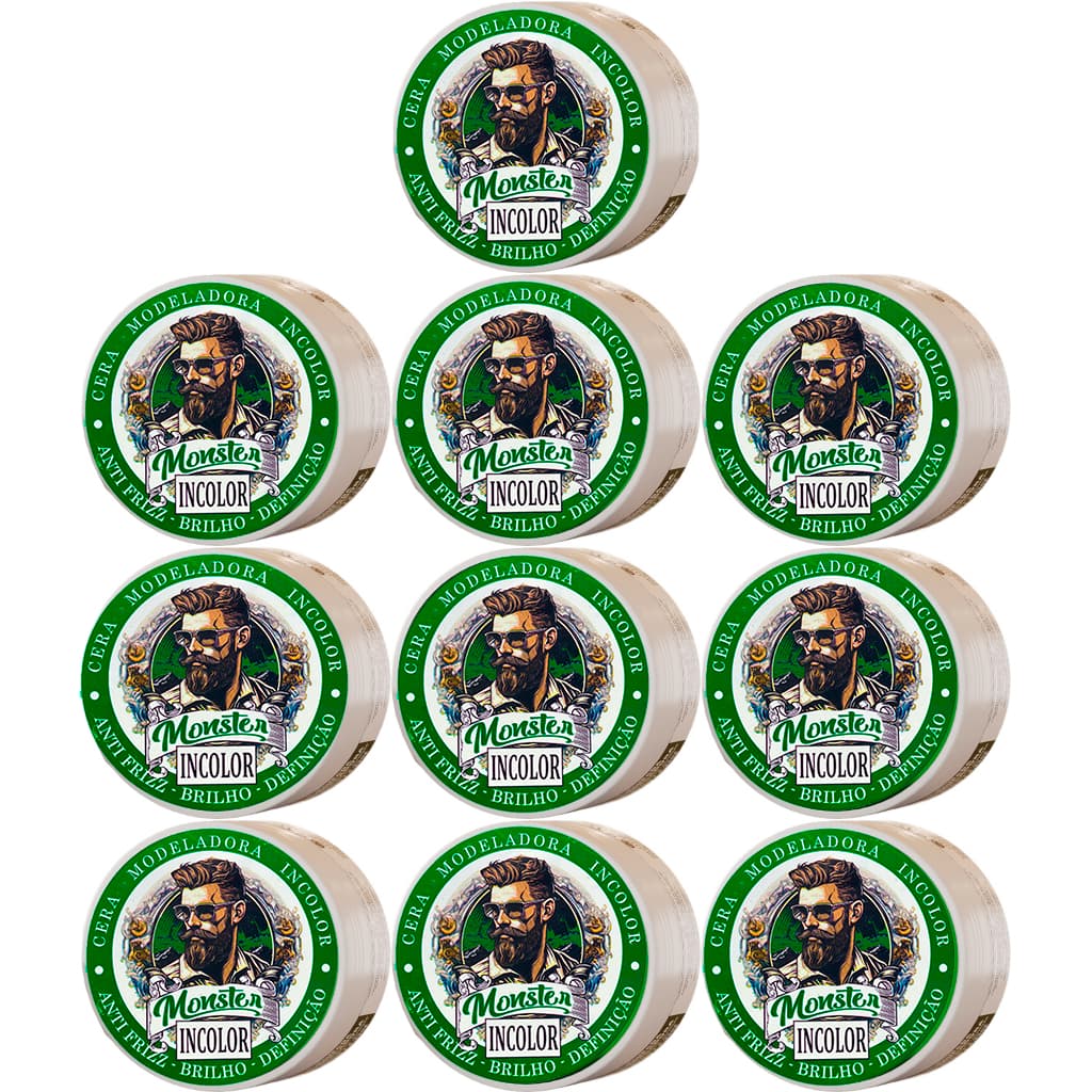 10 cera Modeladora 120g - 8 Modelos a escolha monster barber Bancada Preço revendedor