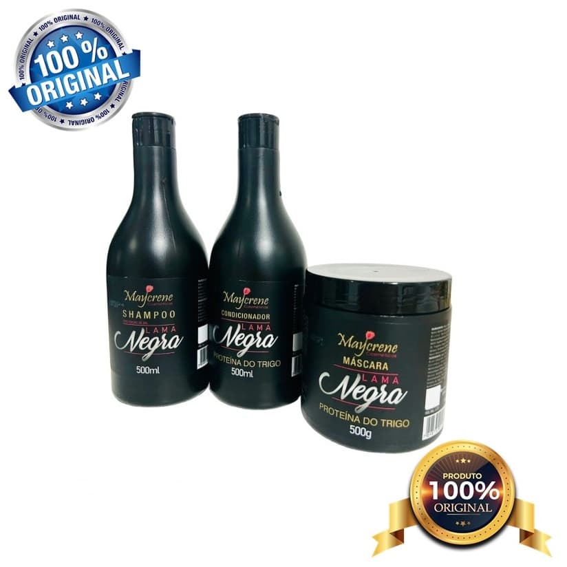 Kit Cabelos Pretos LAMA NEGRA Brilho e Hidratação para Cabelos Pretos Tons Escuros Top