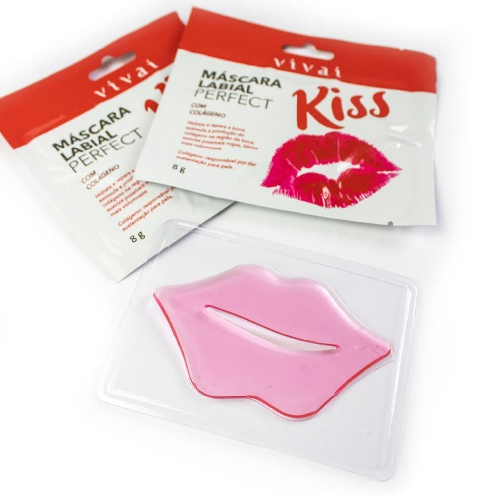 Kit 3 Máscaras Hidratante Labial Colágeno Boca Perfect Kiss
