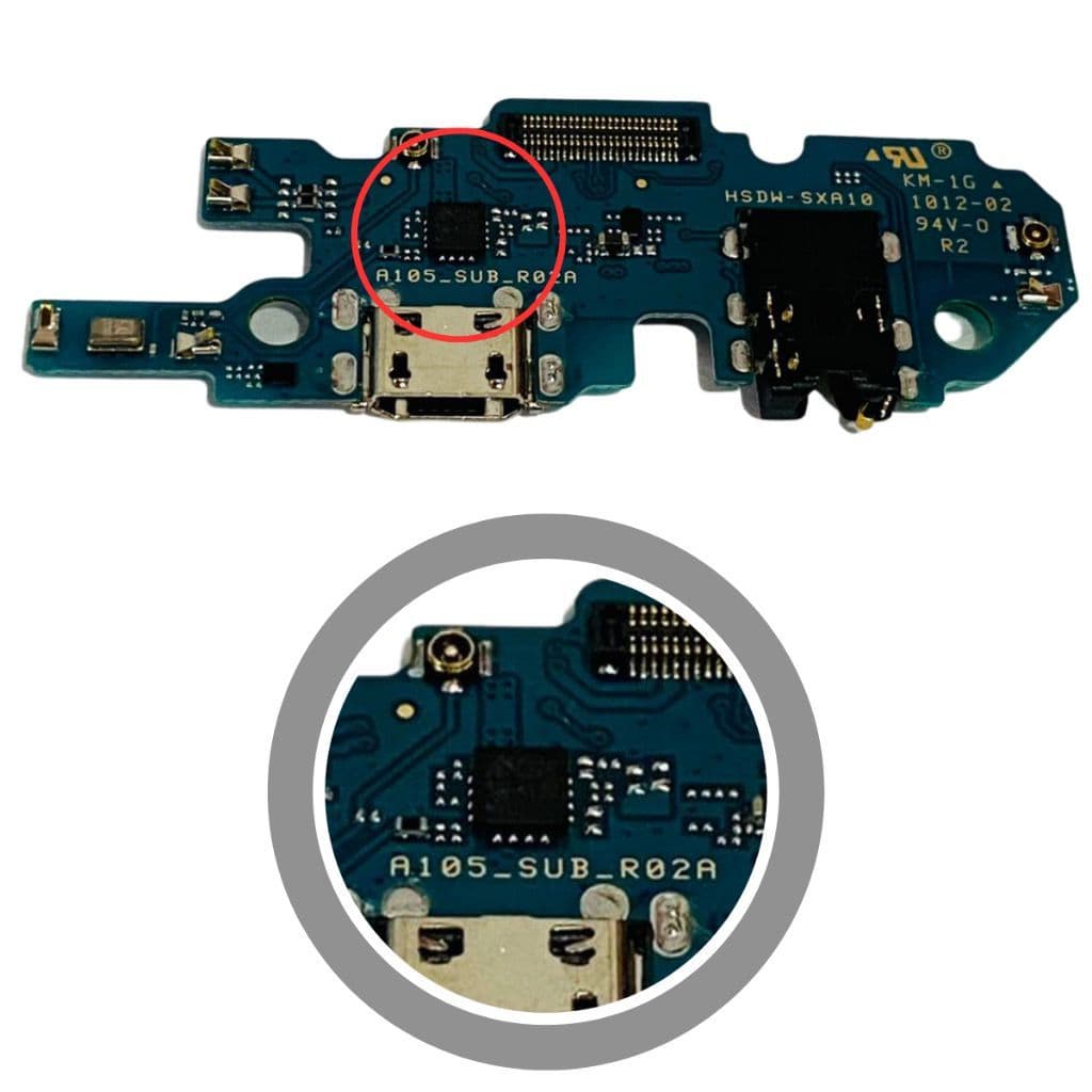 Placa Conector de Carregamento Galaxy A10/A105 Turbo Original