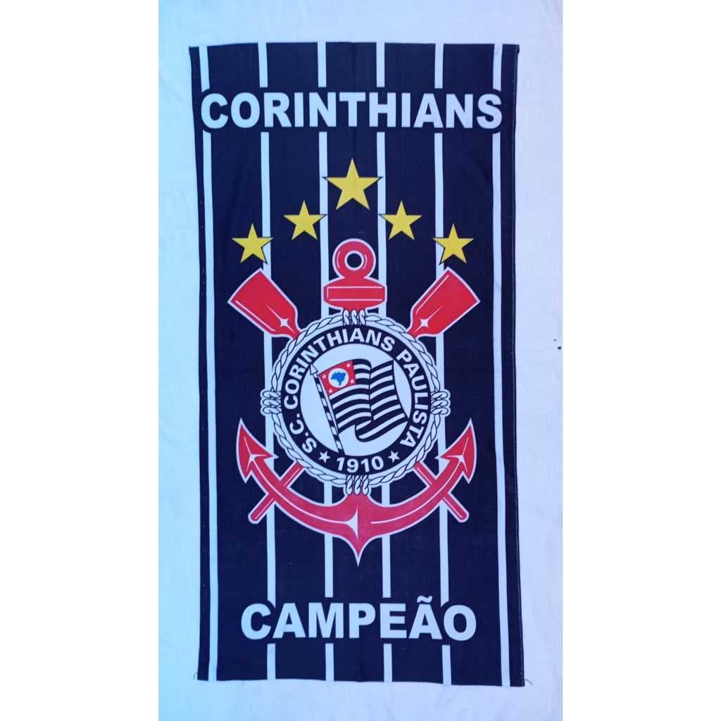 Toalha de Banho   Praia e piscina  Estampas Time Clube de Futebol