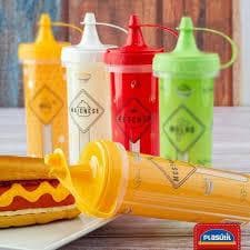 BISNAGA DEC.250ML MAIONESE, MOSTARDE, CAT CHUP MEL PLASUTIL (UNIDADE)
