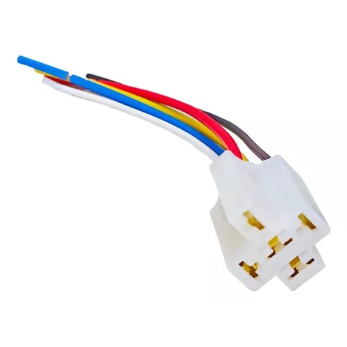 Chicote 5 Vias para Rele Auxiliar 4 ou 5 Pinos Automotivo 12V ou 24V