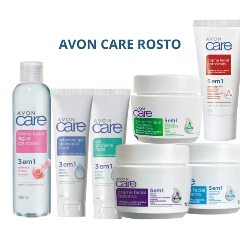 Cuidados Rosto Avon care sabonete Hidratante e máscara