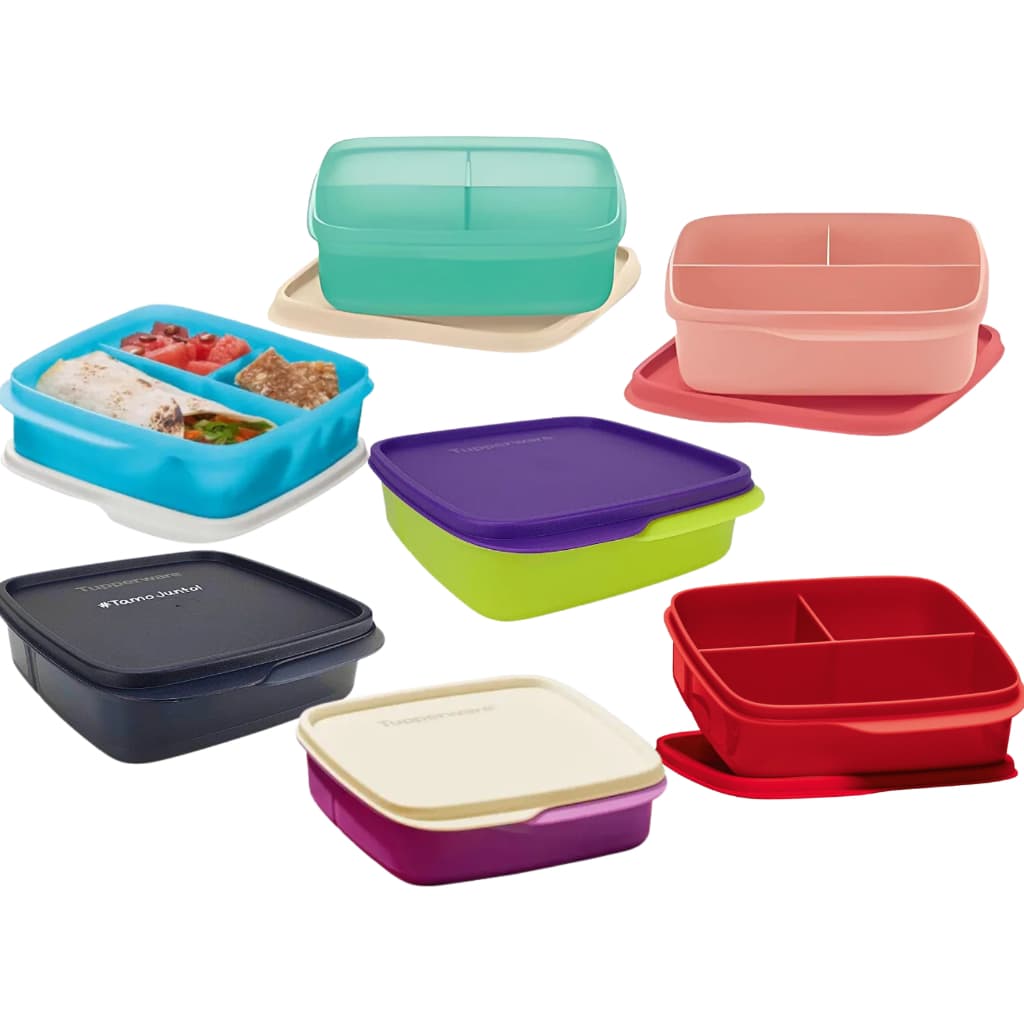 Tupper Basic Line /Porta lanche com divisórias 550 ml Tupperware