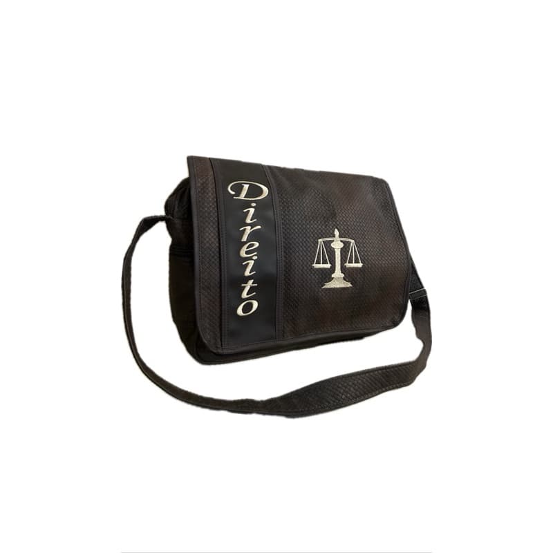 Pasta Bolsa Transversal Lateral Unissex Direito Couro Faculdade Para Notebook Cadernos Universitária Advogado