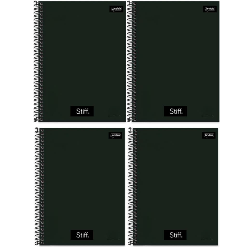 Caderno Espiral universitario Escolar 10 Matérias 160 Folhas com capa dura Kit 4 Unidades