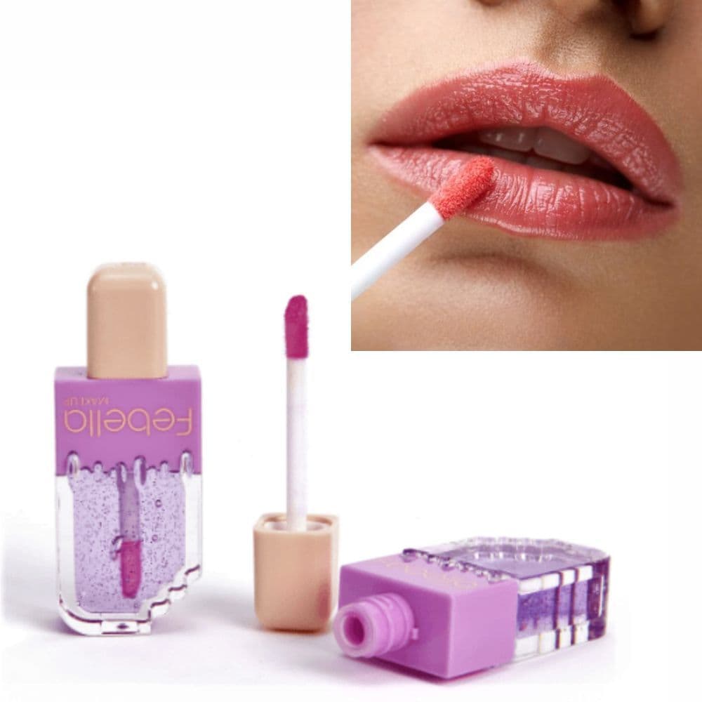 Lip Gloss Com Gliter Sorvetinho - Febella
