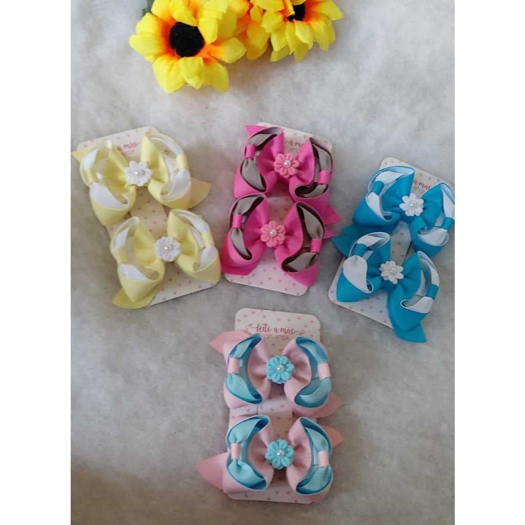 Par de laços infantil /laço infantil de menina/laço no bico de pato ou na faixinha de bb/laço boutique estilo juju cod06