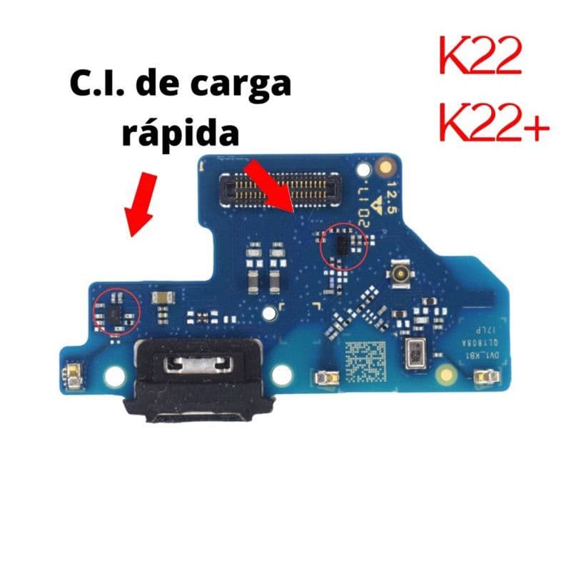 Placa Conector de Carga LG K22/ LGk22 Plus Turbo Original