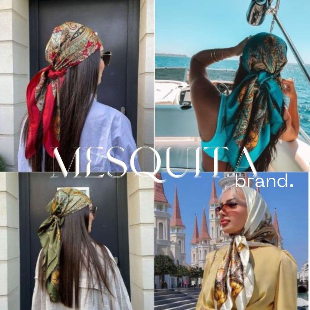 Kit 5 lenços de seda cetim echarpe tendencia moda feminina tamanho grande 90x90