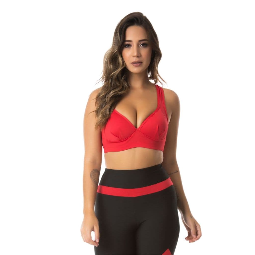 Top Feminino com Bojo Roupa Esporte Confortável Academia