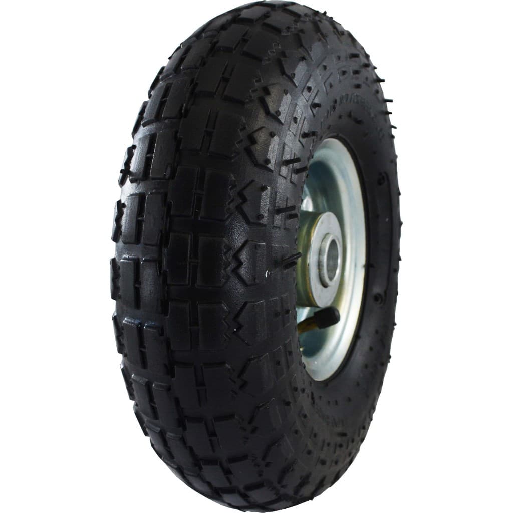 Kit 2pçs Roda 3.50-4 C/ Câmara E Pneu Para Carrinho De Carga