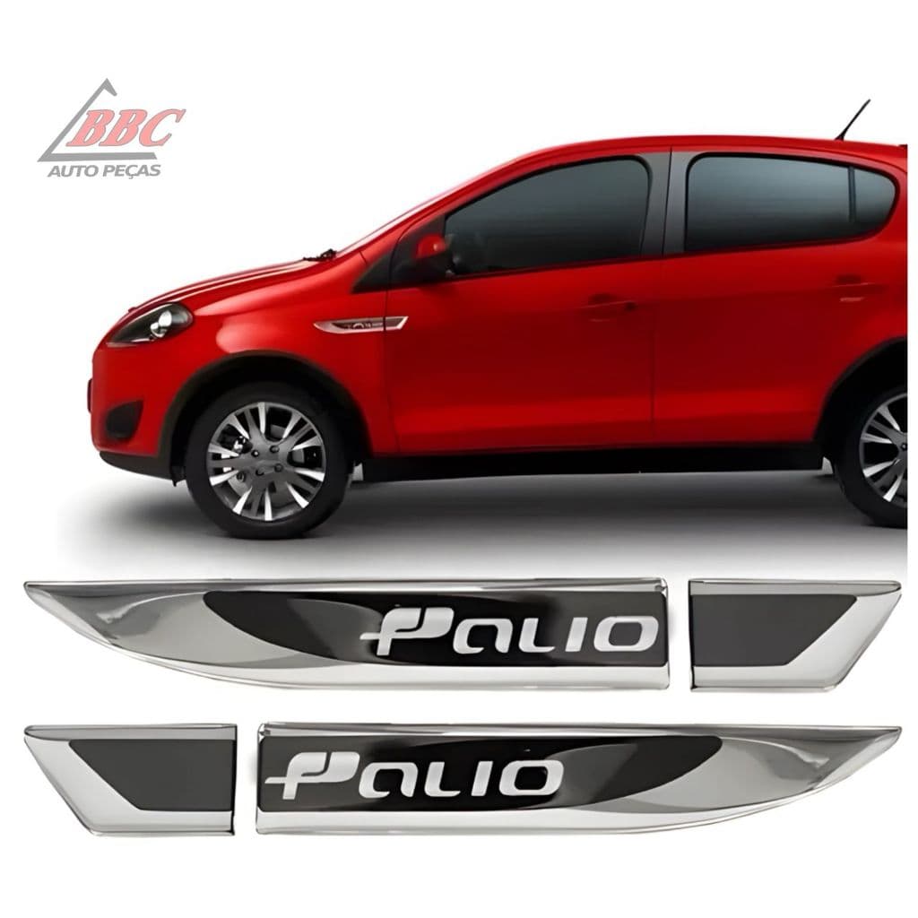 Par Emblema Lateral Resinado Aplique Adesivo Paralama Porta Palio