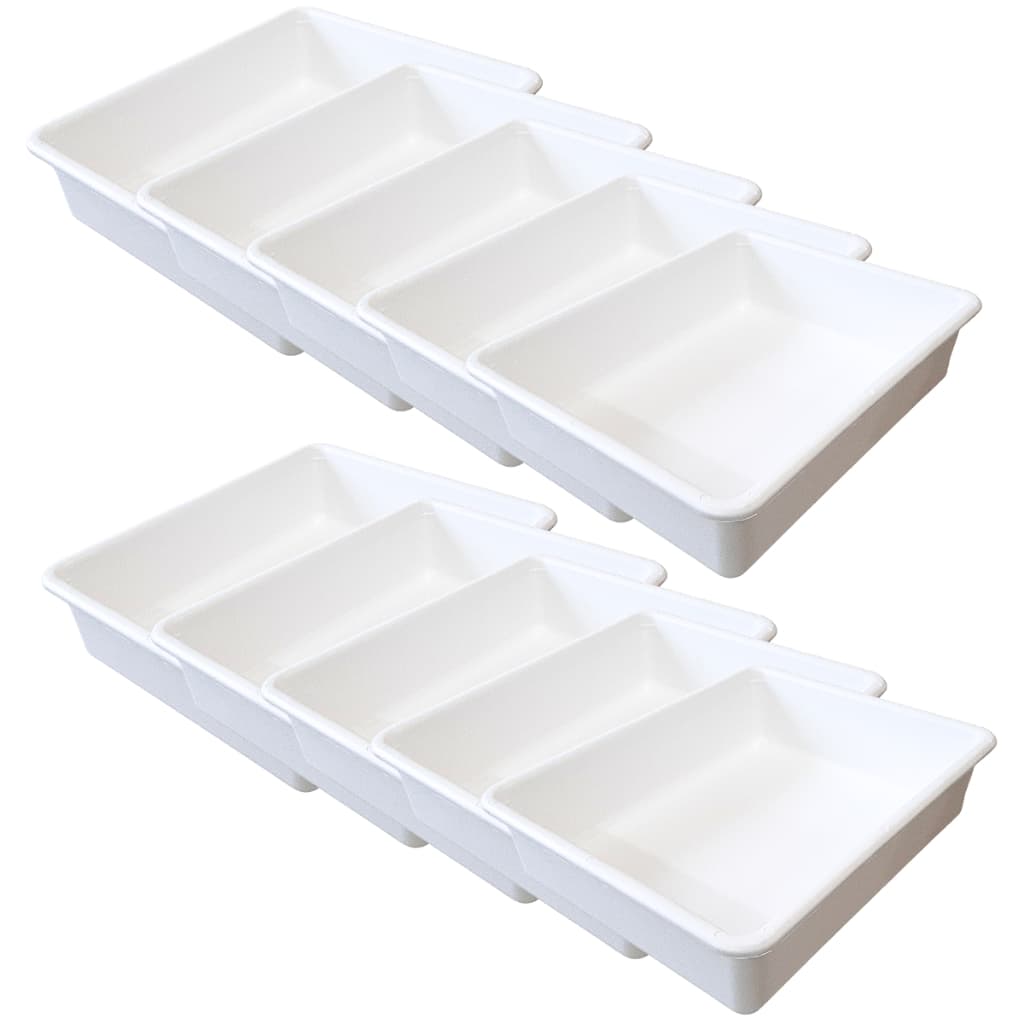 Kit 10 Bandejas Plásticas Organizadora - Plastico Resistente - Renovar - MBM DECOR