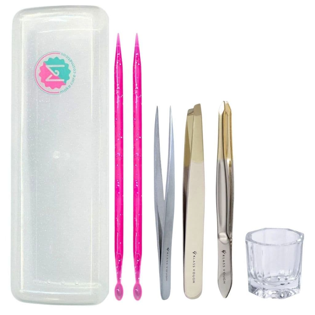 Kit Make Care Cosméticos Para Design De Sobrancelhas Dappen De Vidro