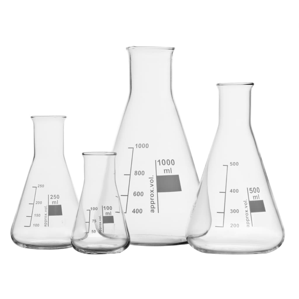 Erlenmeyer De Vidro Boca Estreita Graduado - VARIOS TAMANHOS + BRINDE