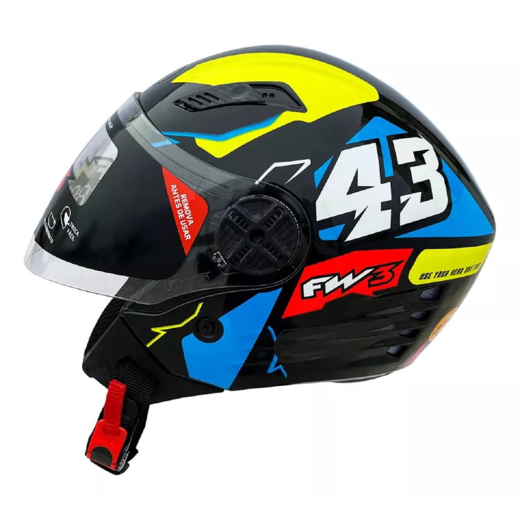 Capacete Aberto Fw3 X Open Up 43 Todas As Cores Motoboy
