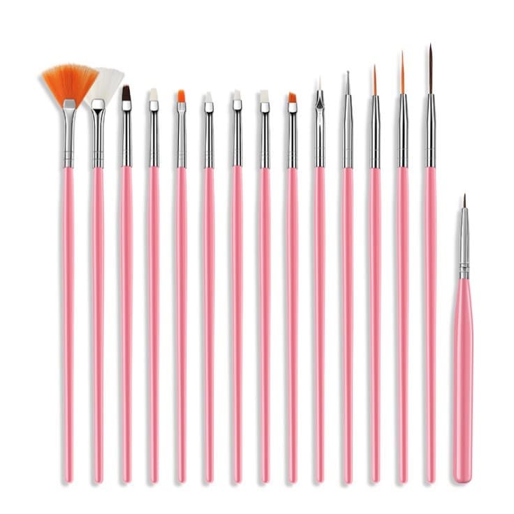 Kit Pincel de Unha Em Gel Com 15 Unidades Pincéis Para Gel de Unhas Kit Para Fazer Unha em Gel