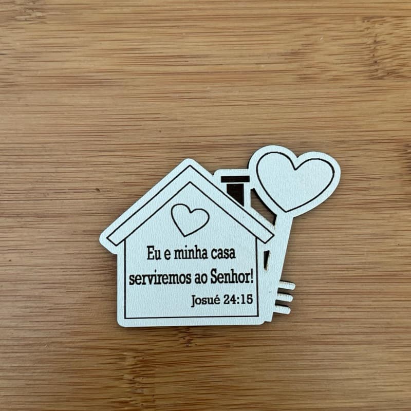 Kit de Imãs Geladeira Casa Religiosa Religioso Personalizado em MDF
