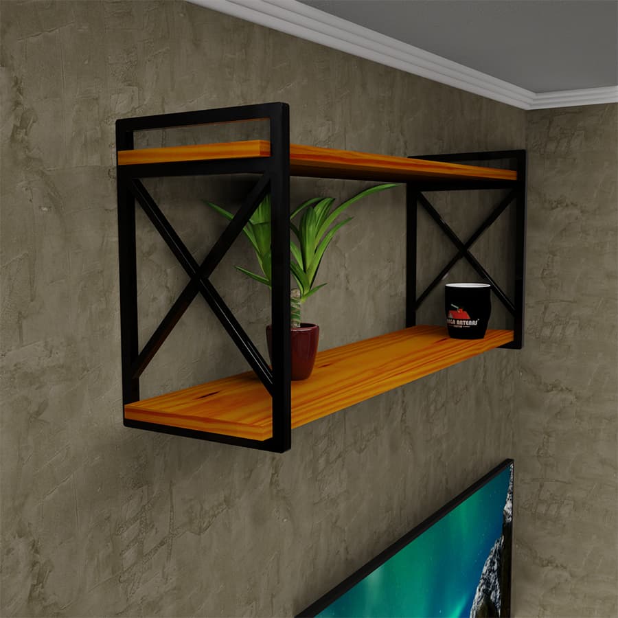 Prateleira Estilo Industrial 20x45cm Suporta 30kg