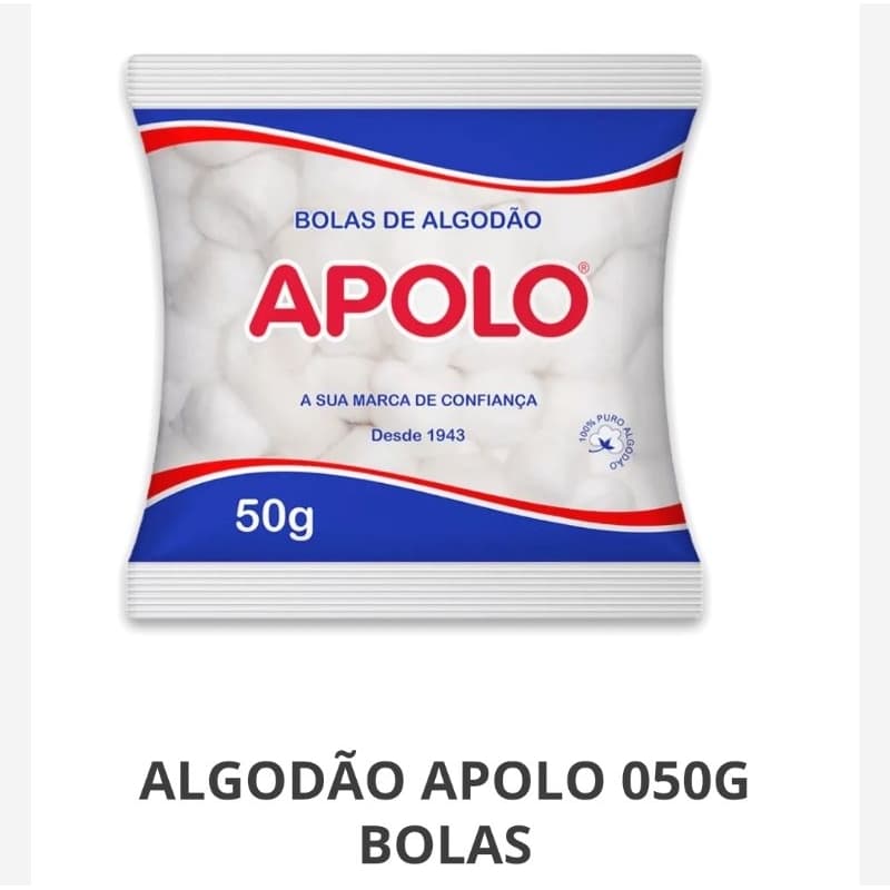 algodão bola 50g apolo kit