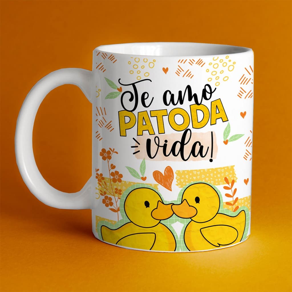 Caneca Xícara Dia Dos Namorados Te Amo Patoda Vida Meme Casal Love Presente Amor OFERTA RELÂMPAGO