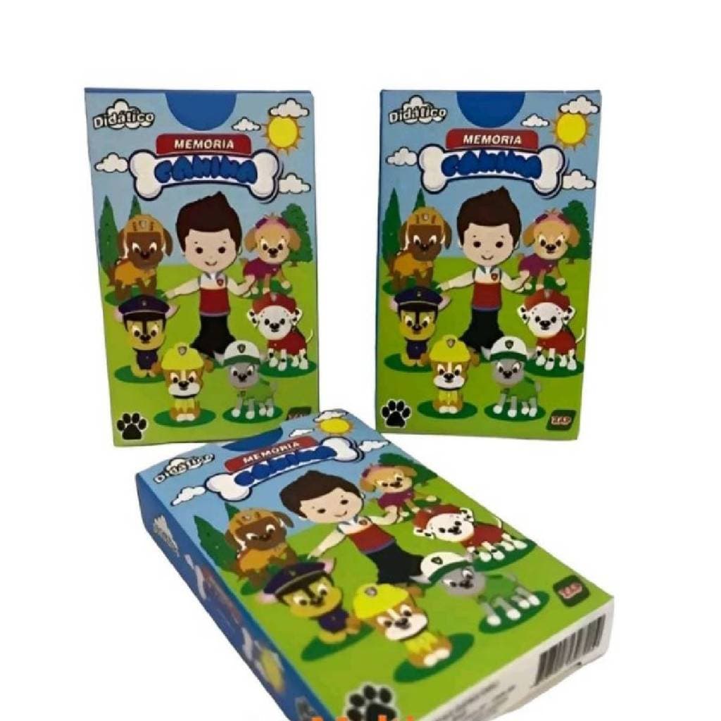 12 Jogo da Memoria Canina Criança Brinquedos Educativo Jogos Cartas Prenda