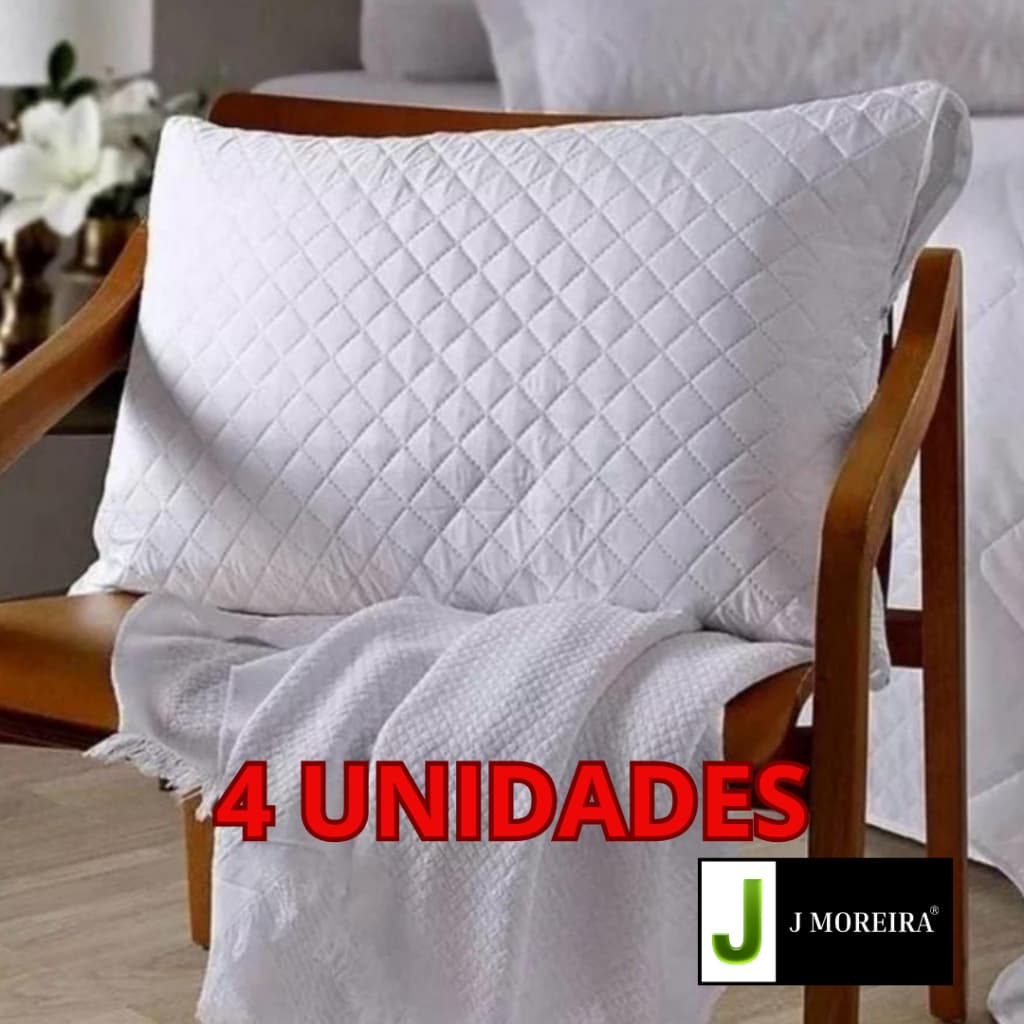 Kit 4 Travesseiro Travisseiro Matelado Alto Firme Confortável Premium Fabricante