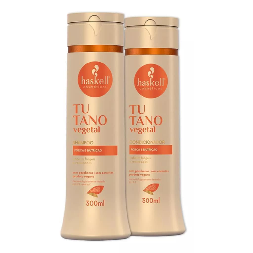 Kit Haskell Tutano Shampoo E Condicionador 300ml, Cuidados com o Cabelo