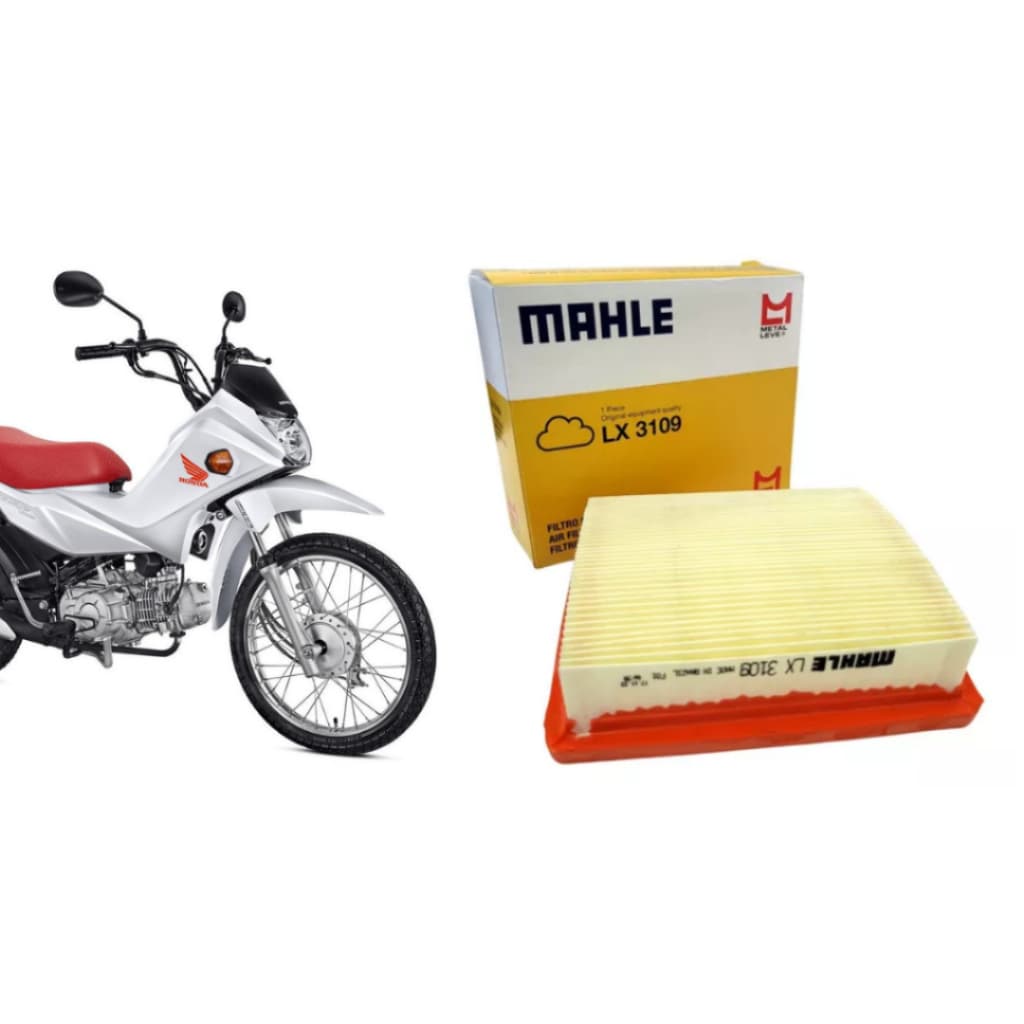 Filtro de Ar Honda Pop 110 100 Todos Anos Original Metal Leve MAHLE