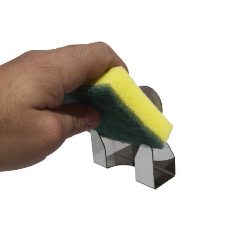 Suporte De Bucha E Rodinho De Pia Com Ventosa Inox Escovado