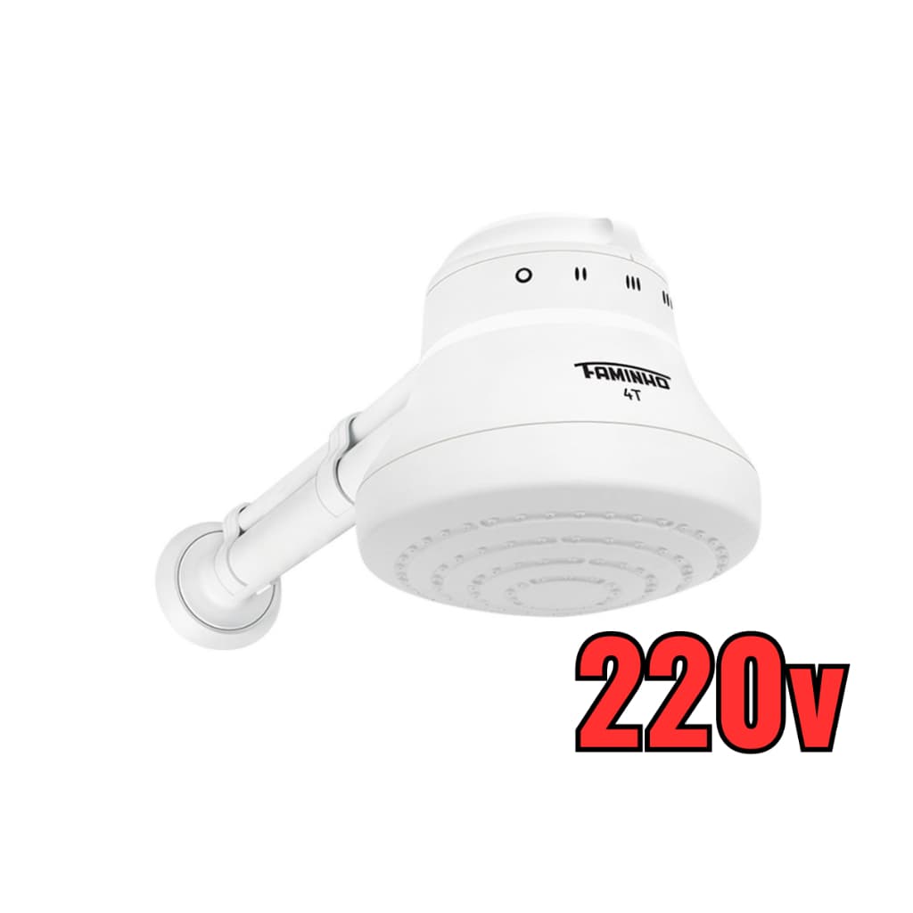 Chuveiro Ducha Faminho C/cano 30cm 4t 6800w 220v Branco Fame
