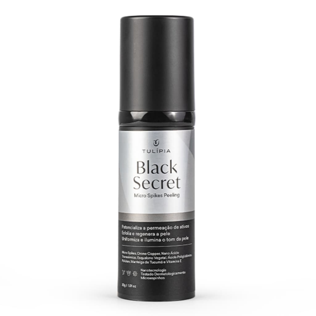 Peeling Serum Clareamento Pele e Reduz Cicatrizes de Acne Black Secret Micro Spikes 30g Tulipia